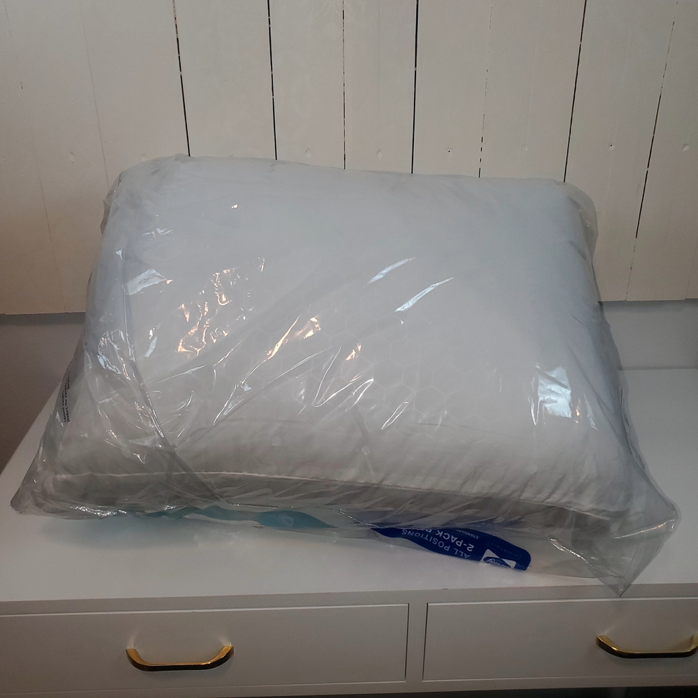 Sealy Essentials All Positions 2-Pack Queen Bed Pillows - White - Picture 4 of 6